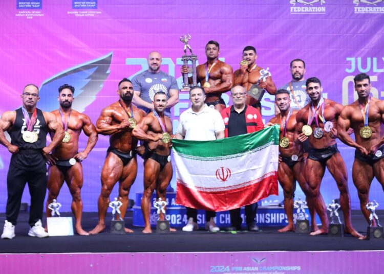 10 طلا در یک روز، قدرت نمایی پرورش اندام ایران در آسیا